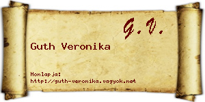 Guth Veronika névjegykártya